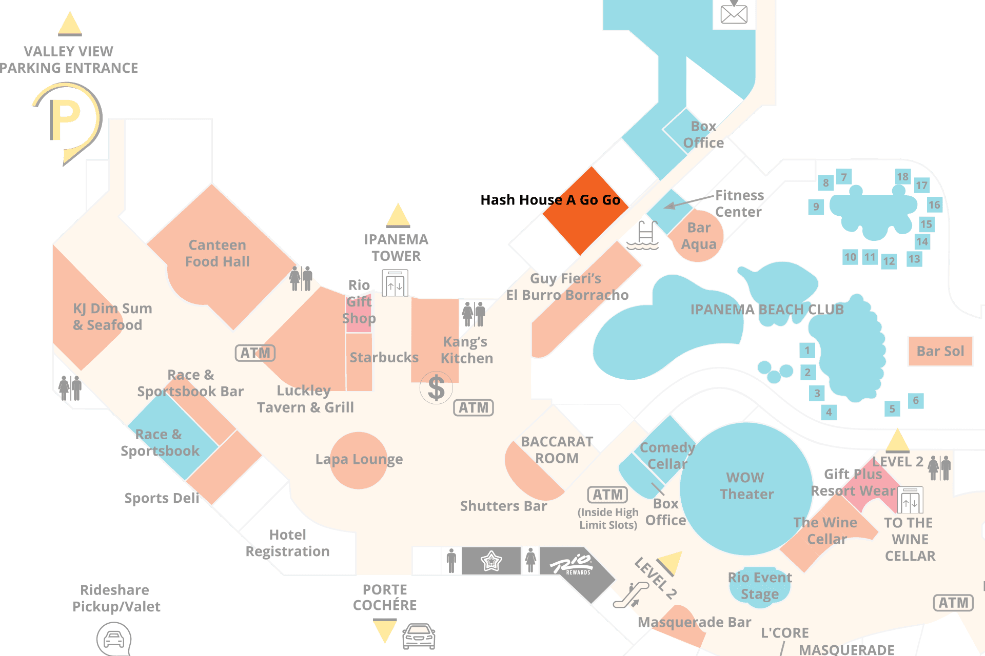 Hash House A Go Go Map