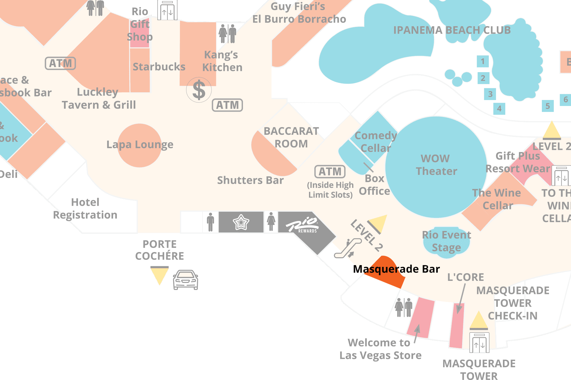 Masquerade Bar Map
