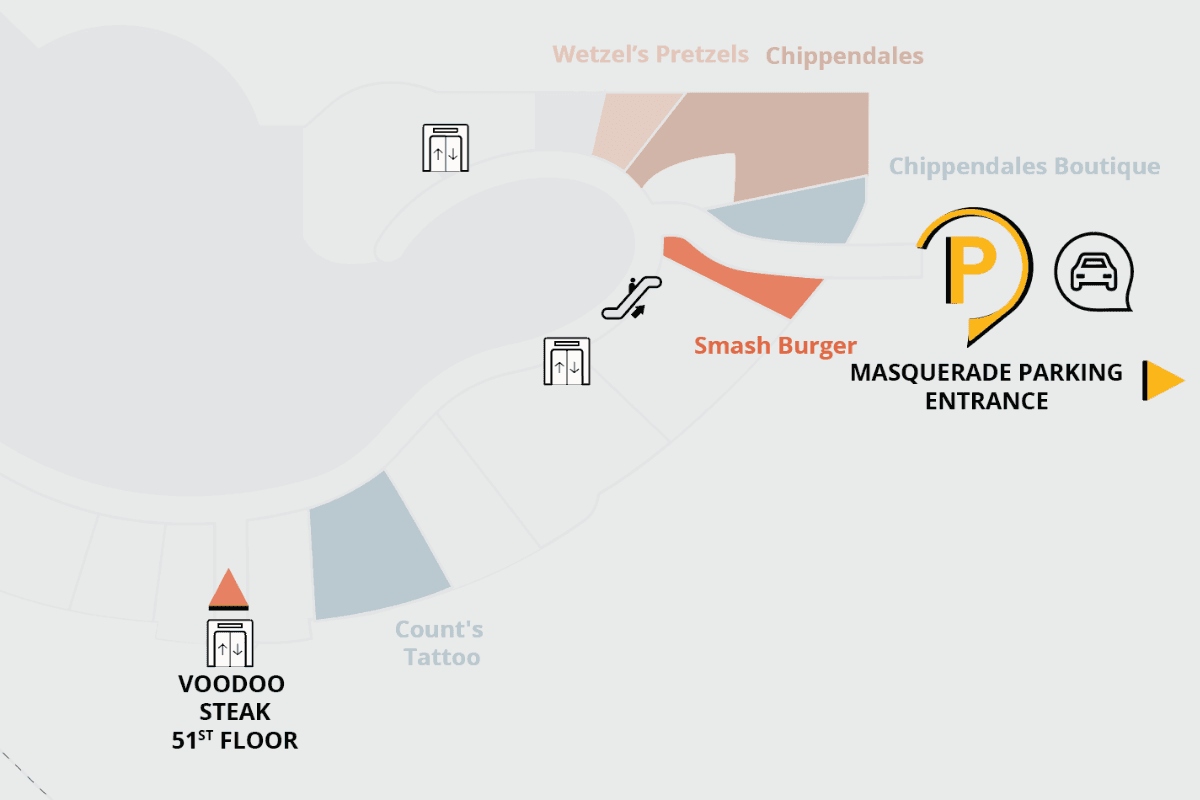 Smashburger American Restaurant Map Location at Rio Hotel and Casino Las Vegas