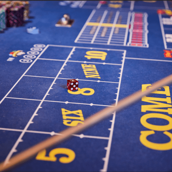 Craps Table Games with dice and chips at Rio Casino