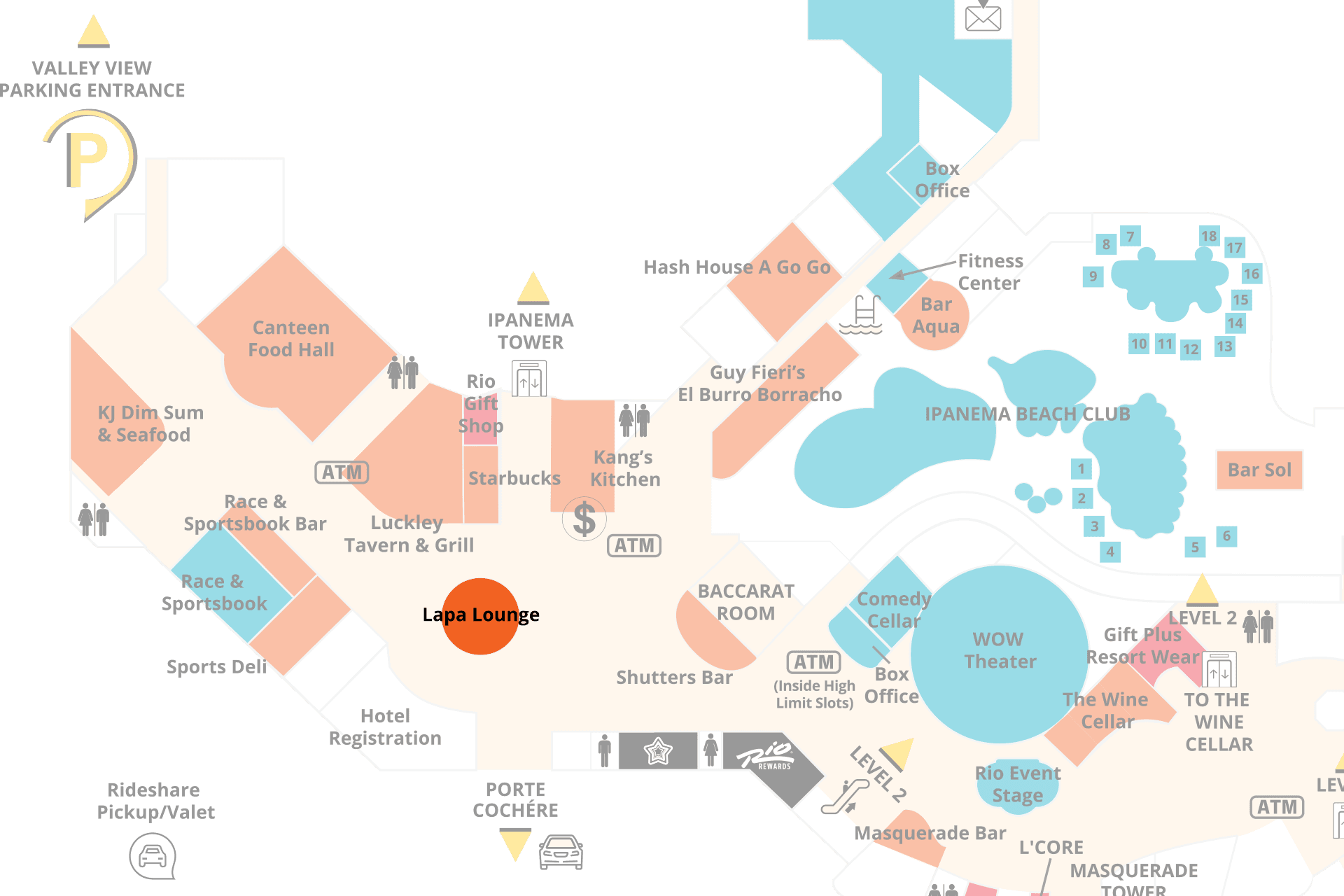 Lapa Lounge Map