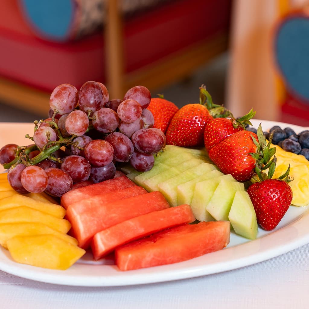 Fruit Platter at Newly Remodeled Rio Pool