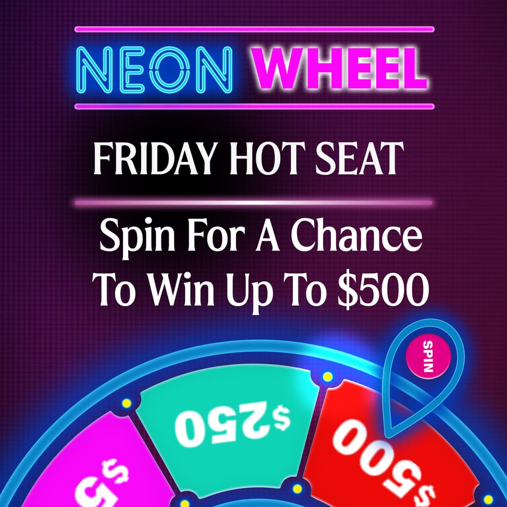 Rio Las Vegas Neon Wheel Hot Seat