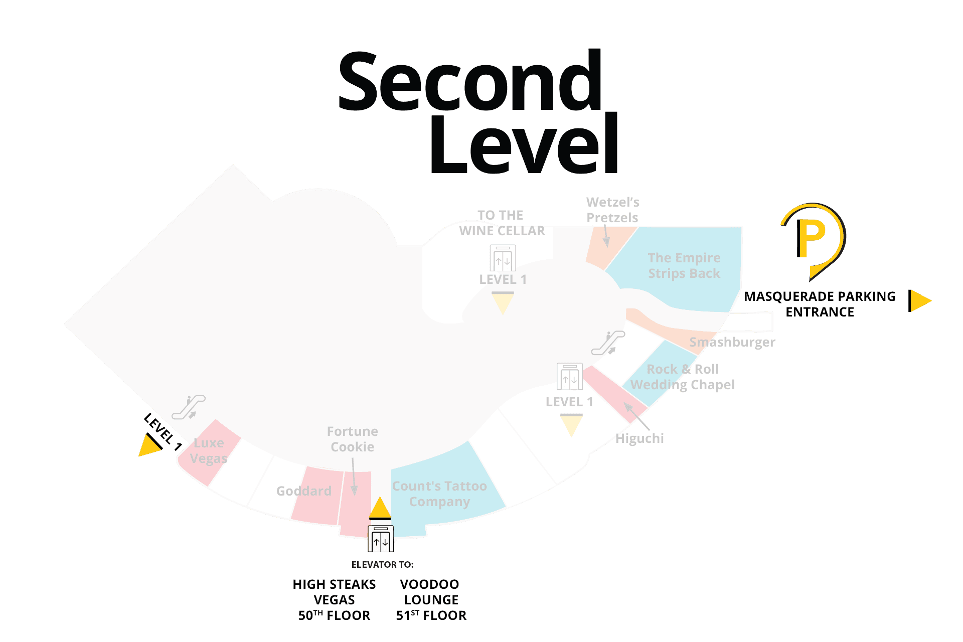 High Steaks VooDoo Lounge Map