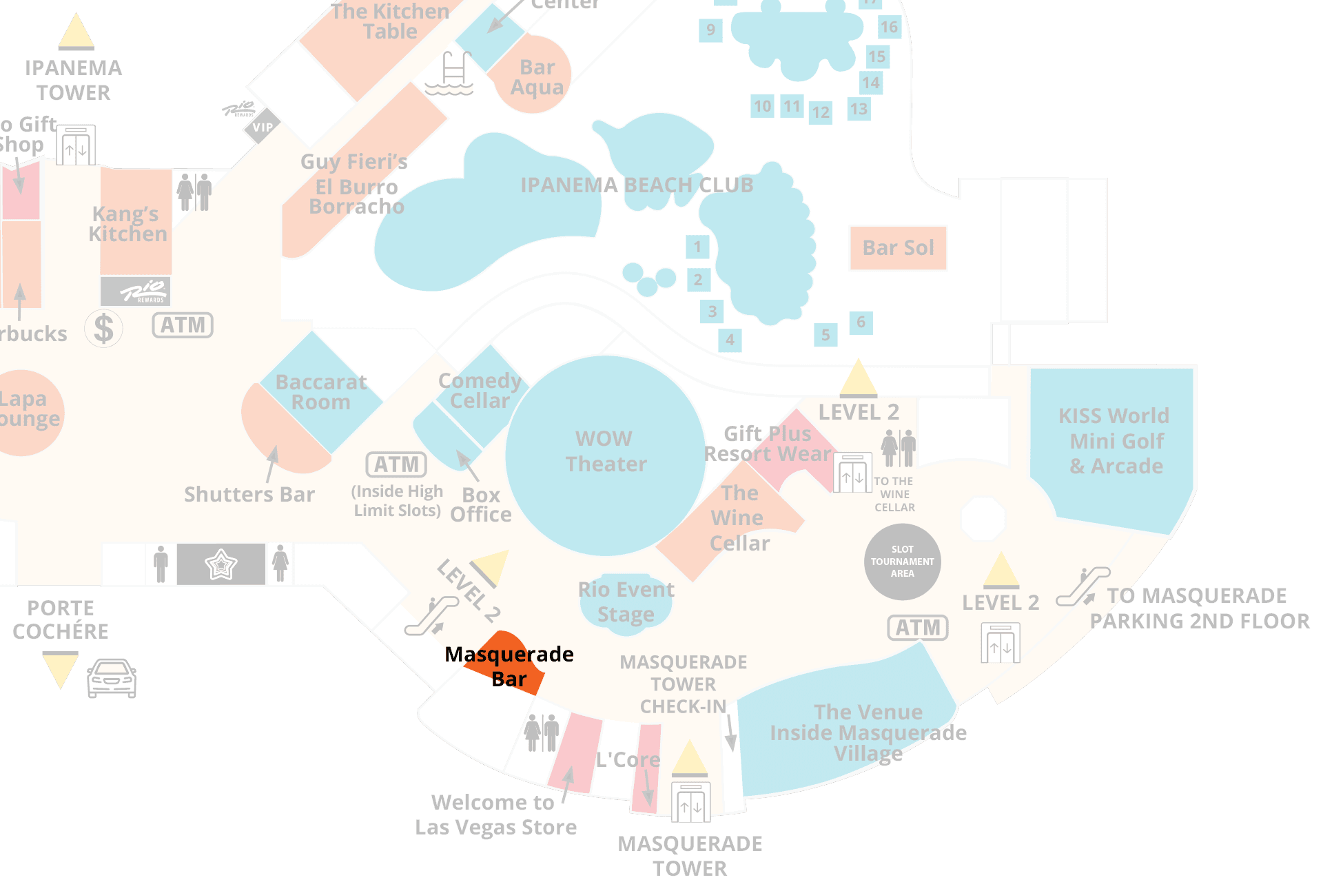 Masquerade Bar at Rio Las Vegas