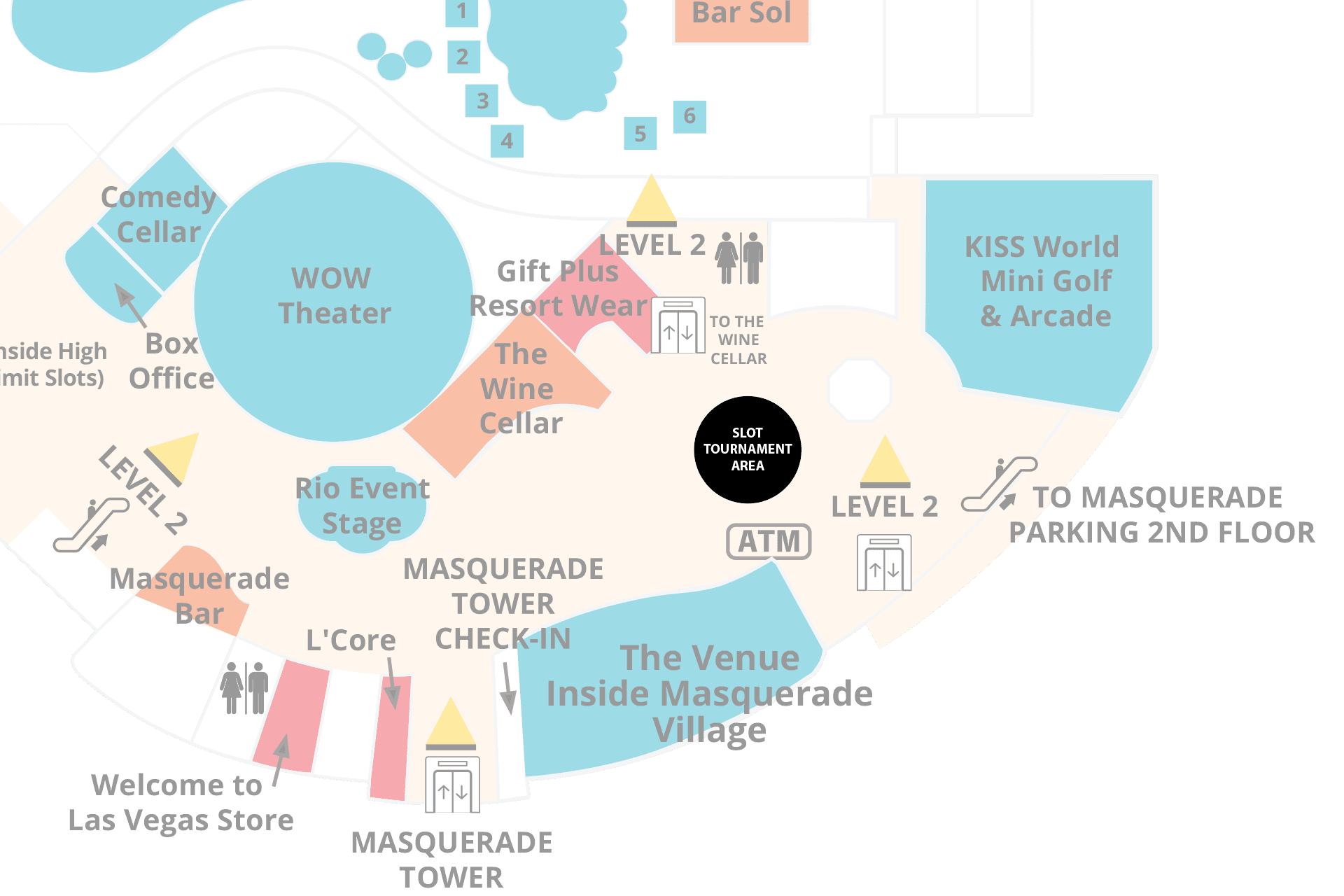 Rio Slot Tournament Area Map