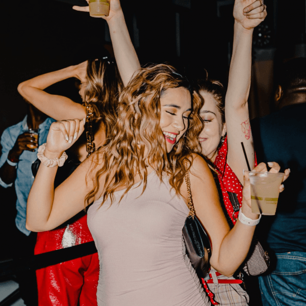 Women celebrating and dancing in Las Vegas