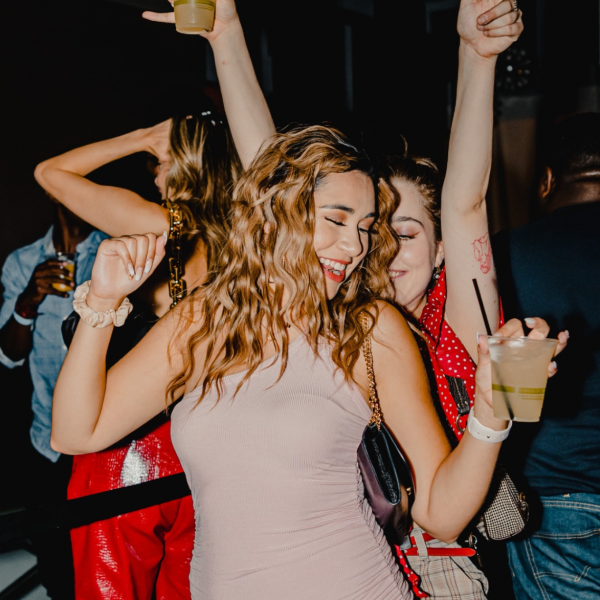 Women celebrating and dancing in Las Vegas