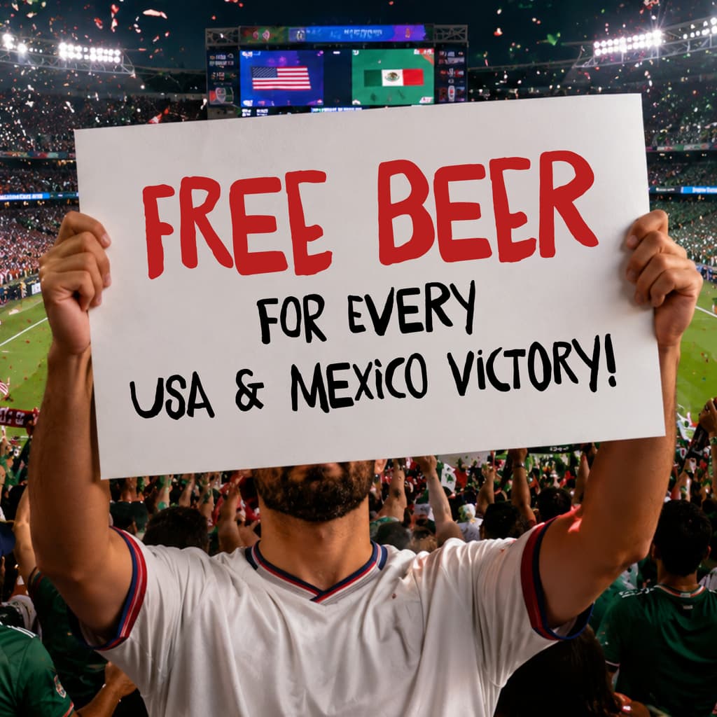 Members Only Specials - Free Beer for Every USA and Mexico Victory