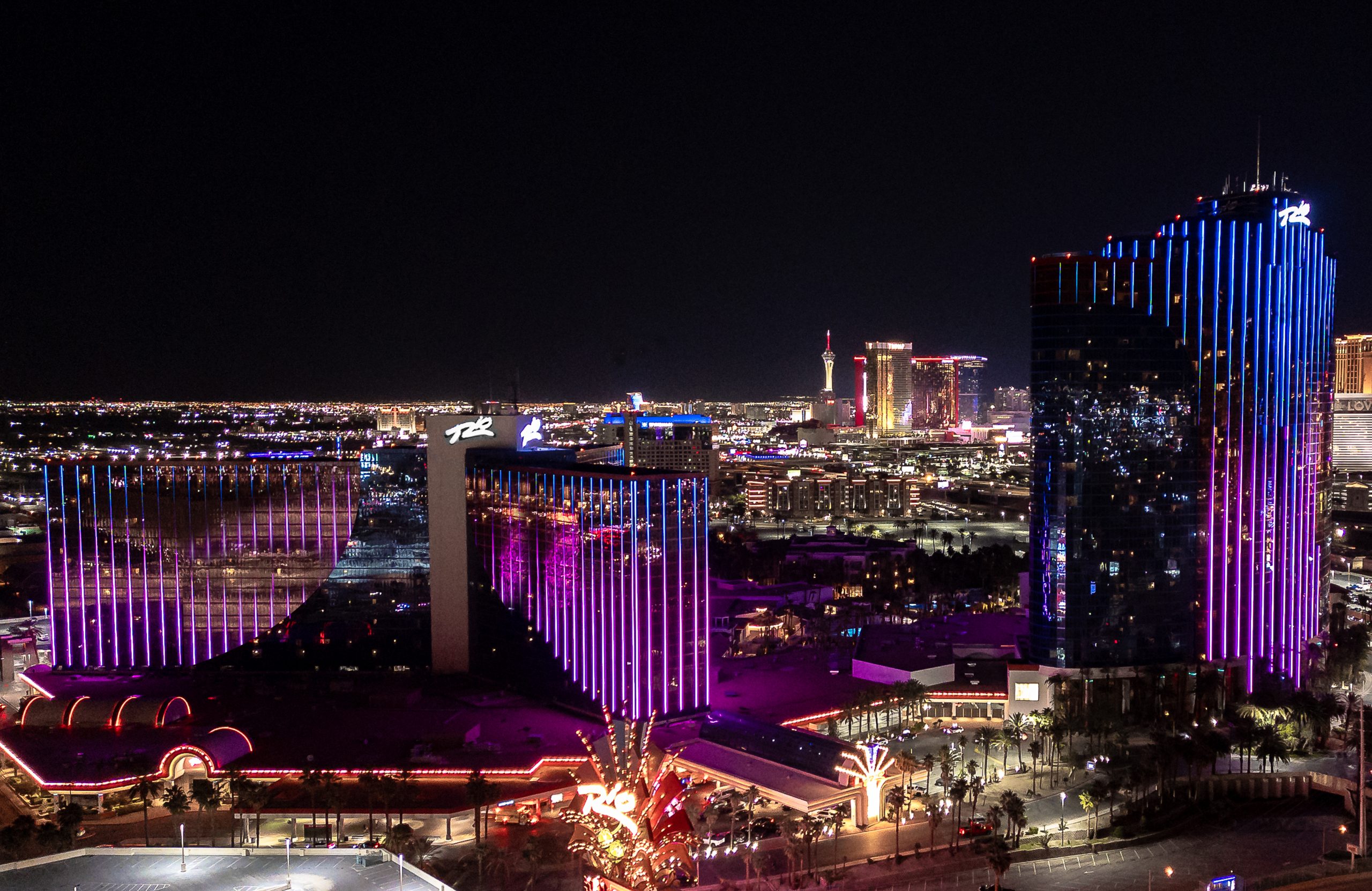 Rio Illuminates the Las Vegas Skyline with a Dazzling Display of Lights