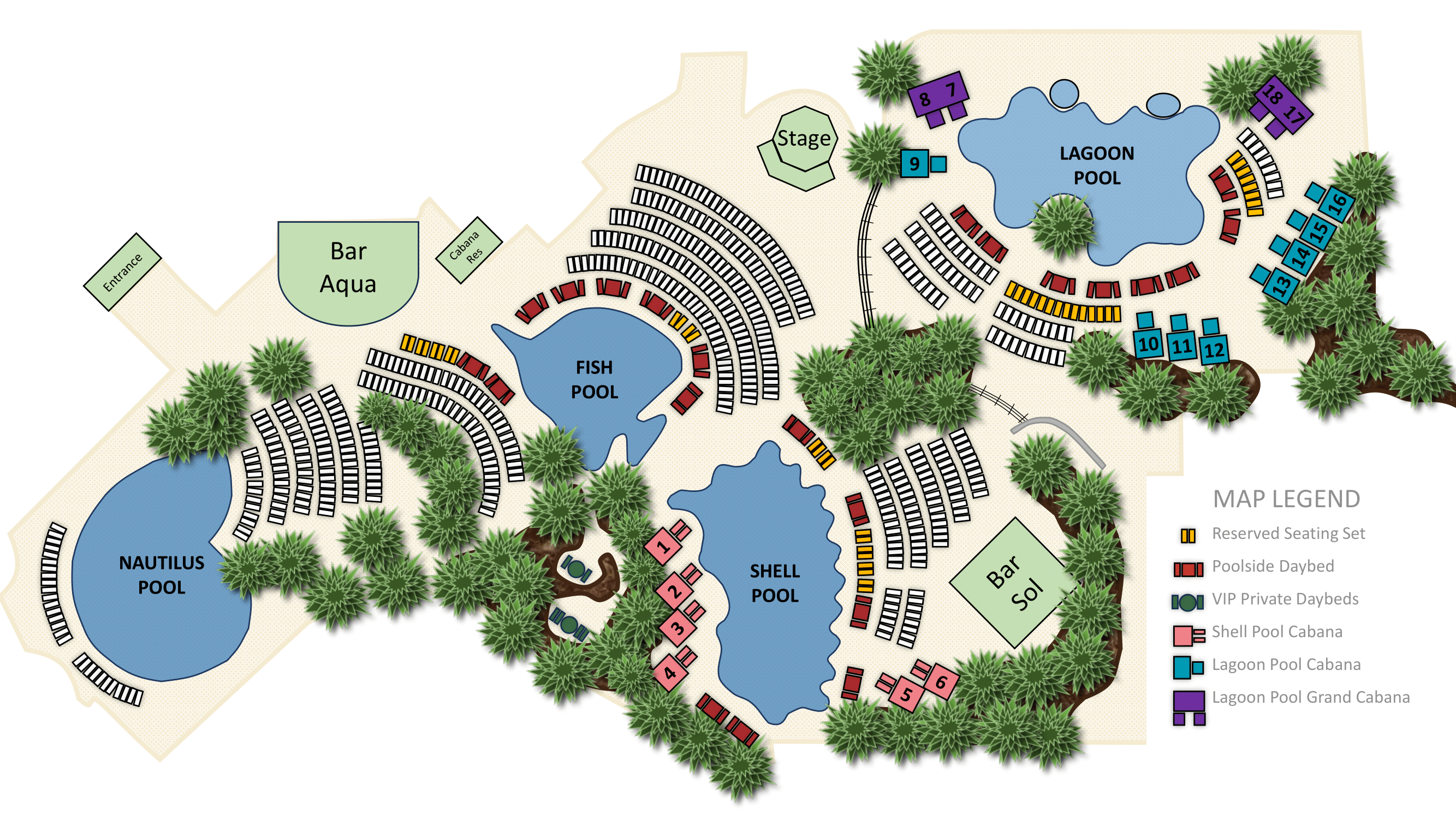 Ipanema Beach Club Map